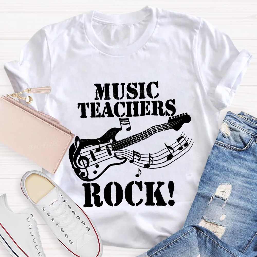 Music Teacher Rock Give Me A Guitar Teacher T-shirt