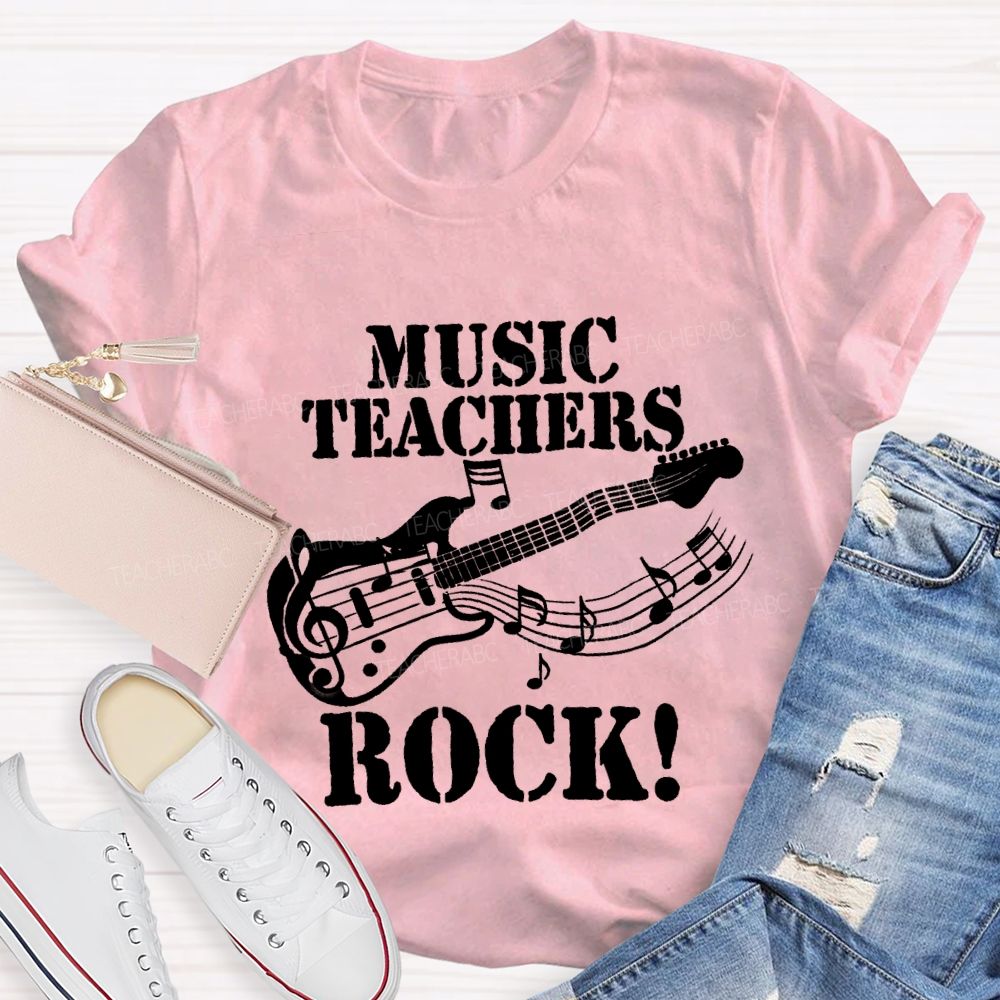 Music Teacher Rock Give Me A Guitar Teacher T-shirt