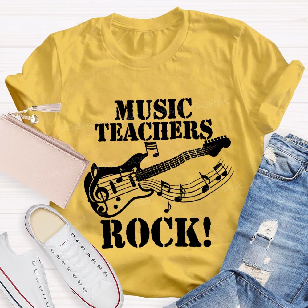 Music Teacher Rock Give Me A Guitar Teacher T-shirt