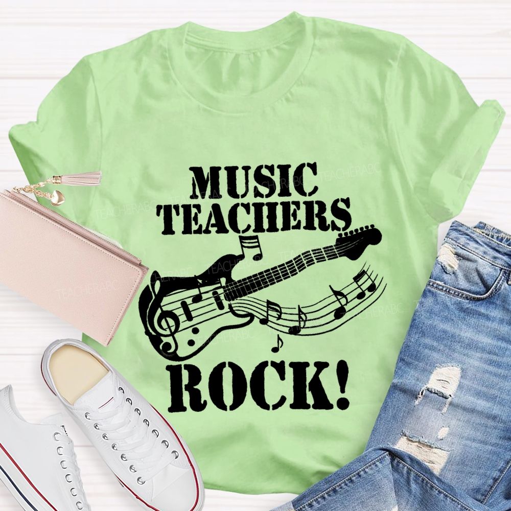 Music Teacher Rock Give Me A Guitar Teacher T-shirt