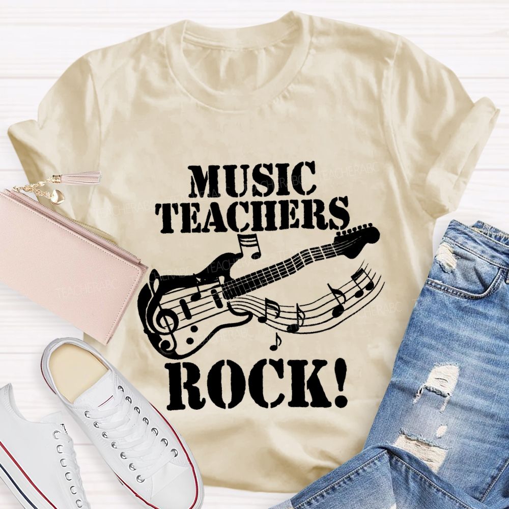 Music Teacher Rock Give Me A Guitar Teacher T-shirt