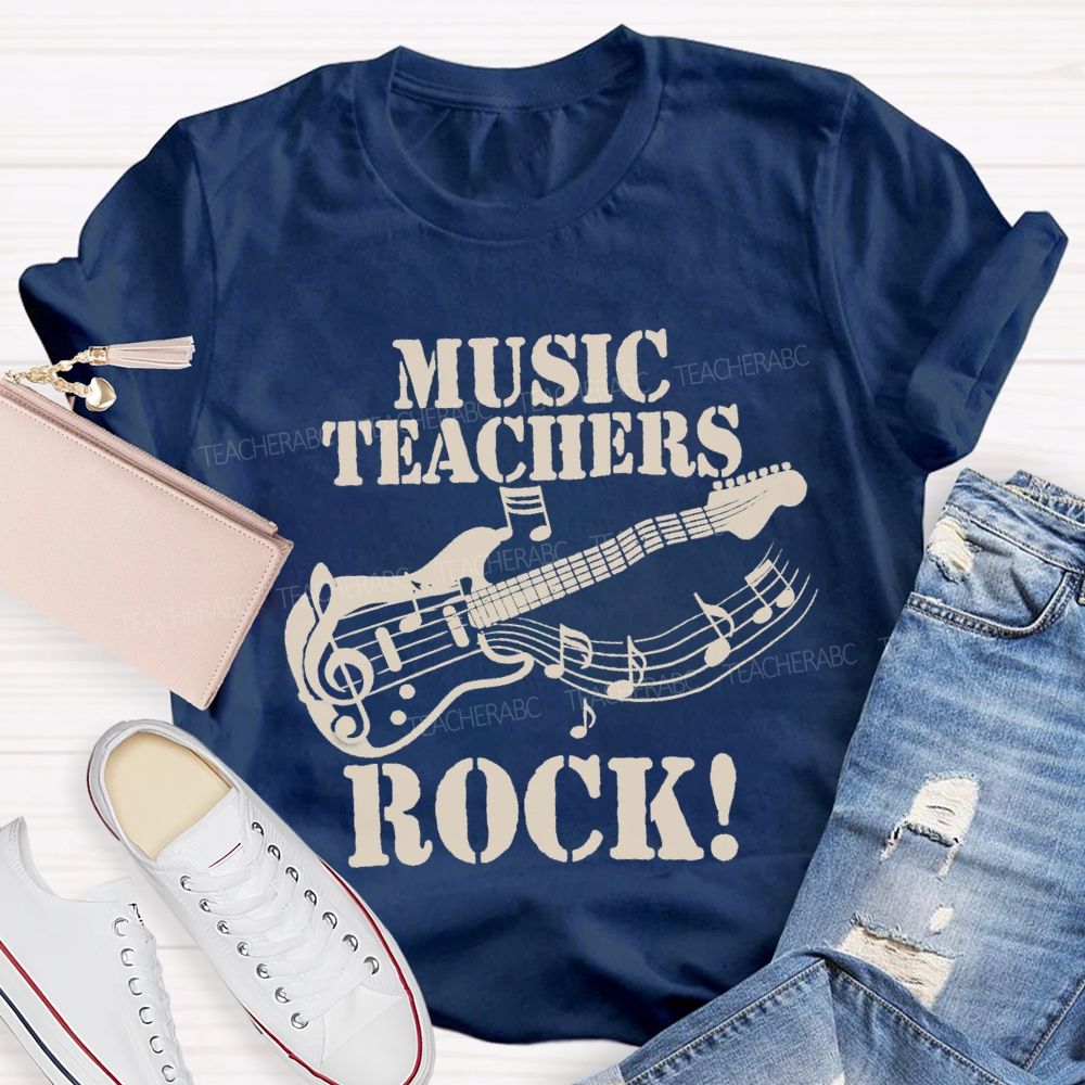 Music Teacher Rock Give Me A Guitar Teacher T-shirt