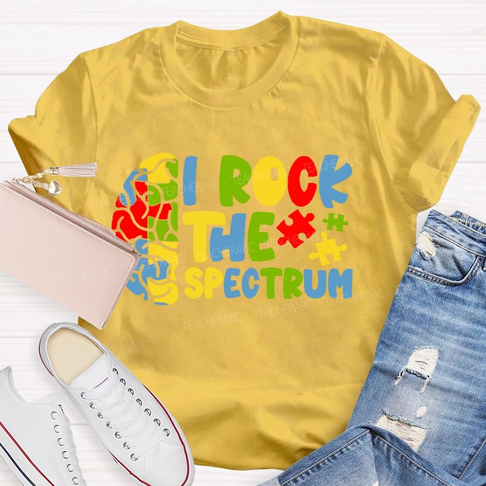 I Rock The Spectrum  Teacher T-shirt