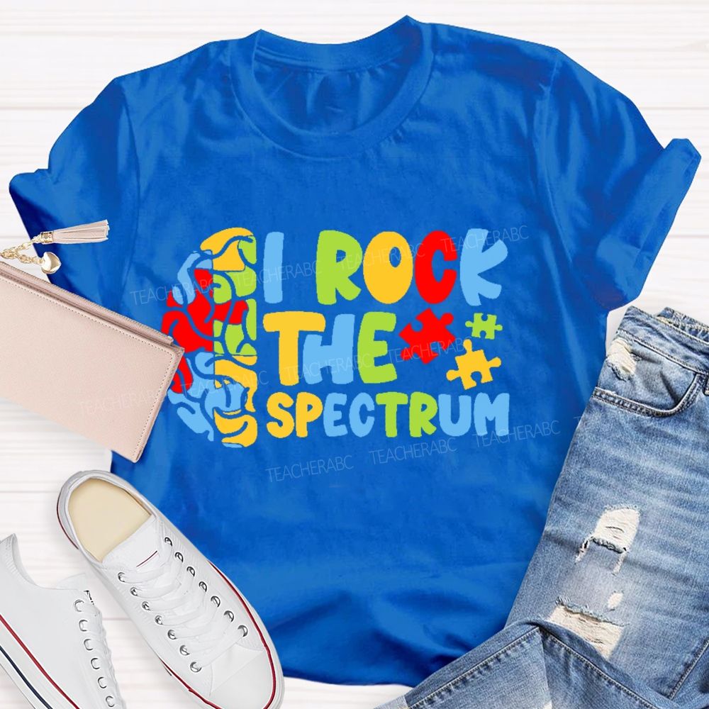 I Rock The Spectrum  Teacher T-shirt