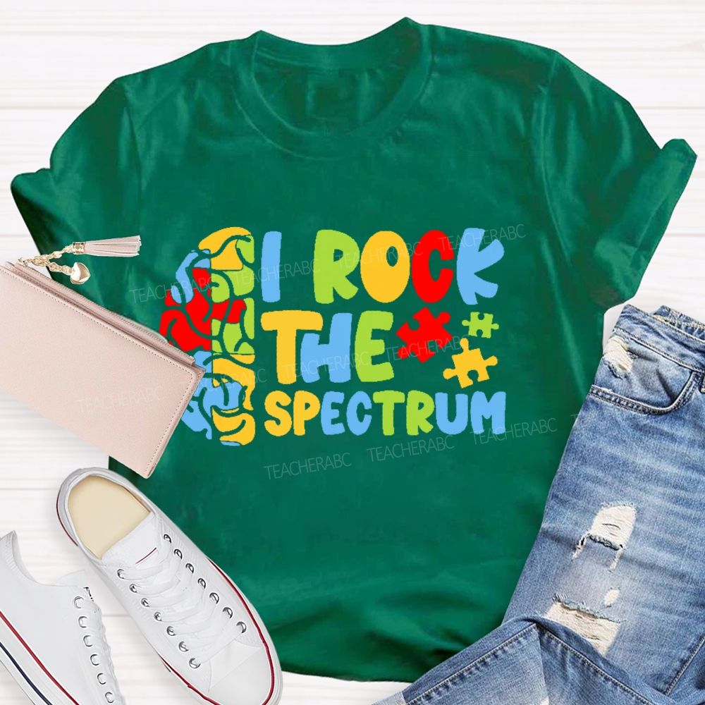 I Rock The Spectrum  Teacher T-shirt