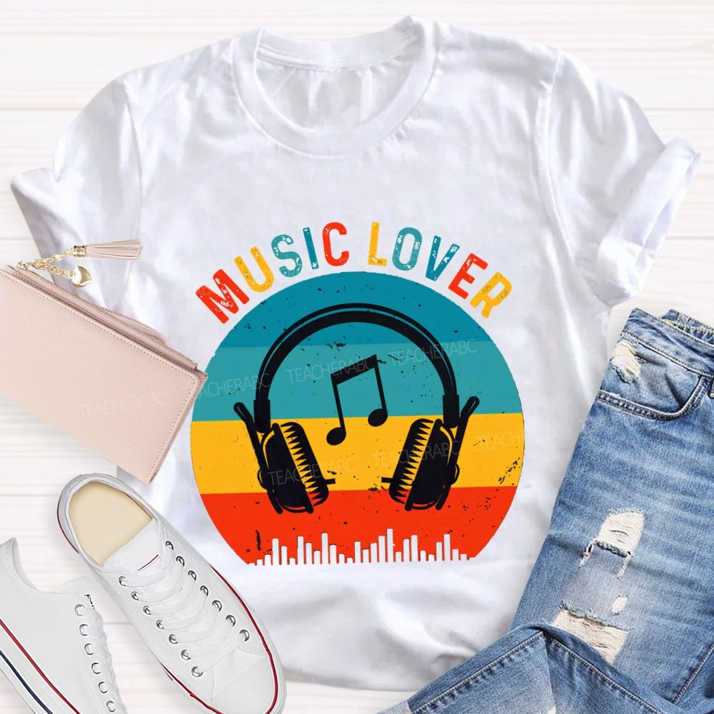 Music Lover And Earphone Music Teacher T-shirt