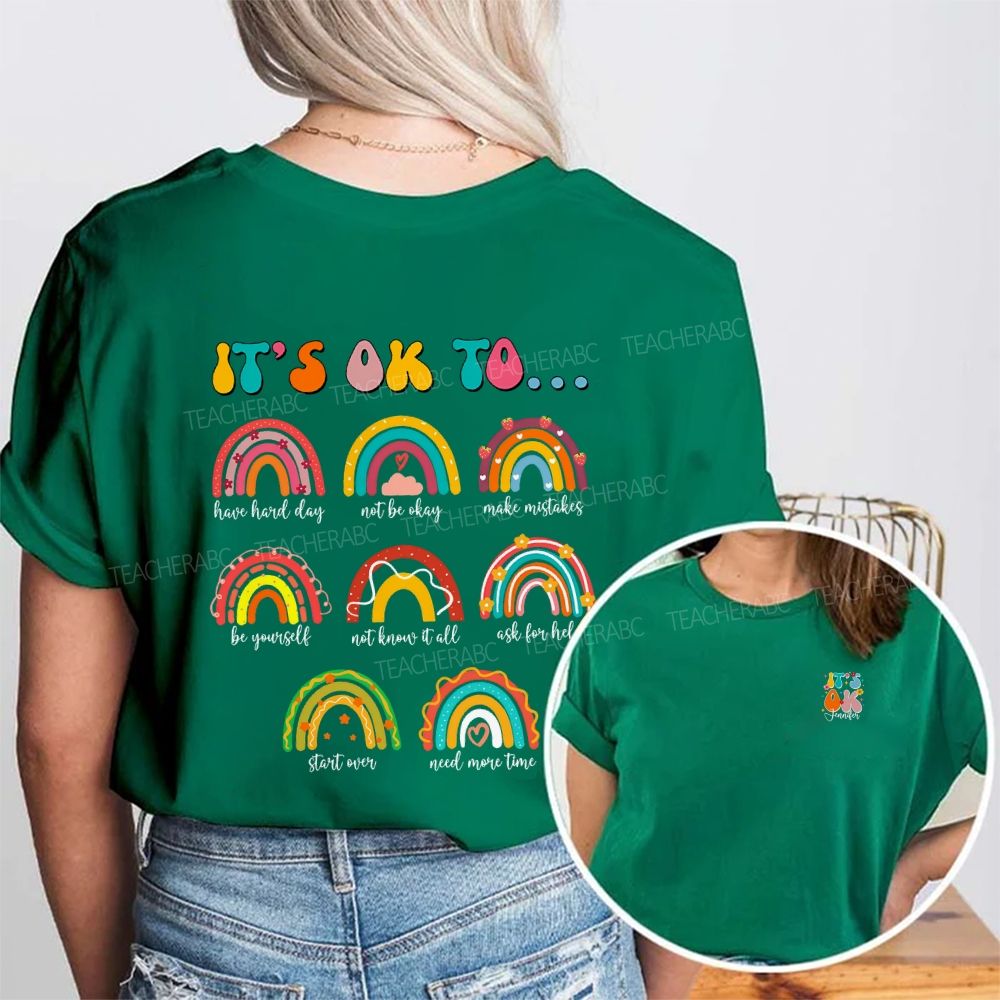 Personalized Name It'S Okay Make Mistakes Start Ever Double Printed T-shirt
