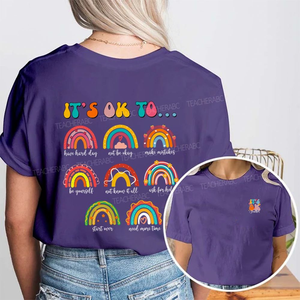 Personalized Name It'S Okay Make Mistakes Start Ever Double Printed T-shirt