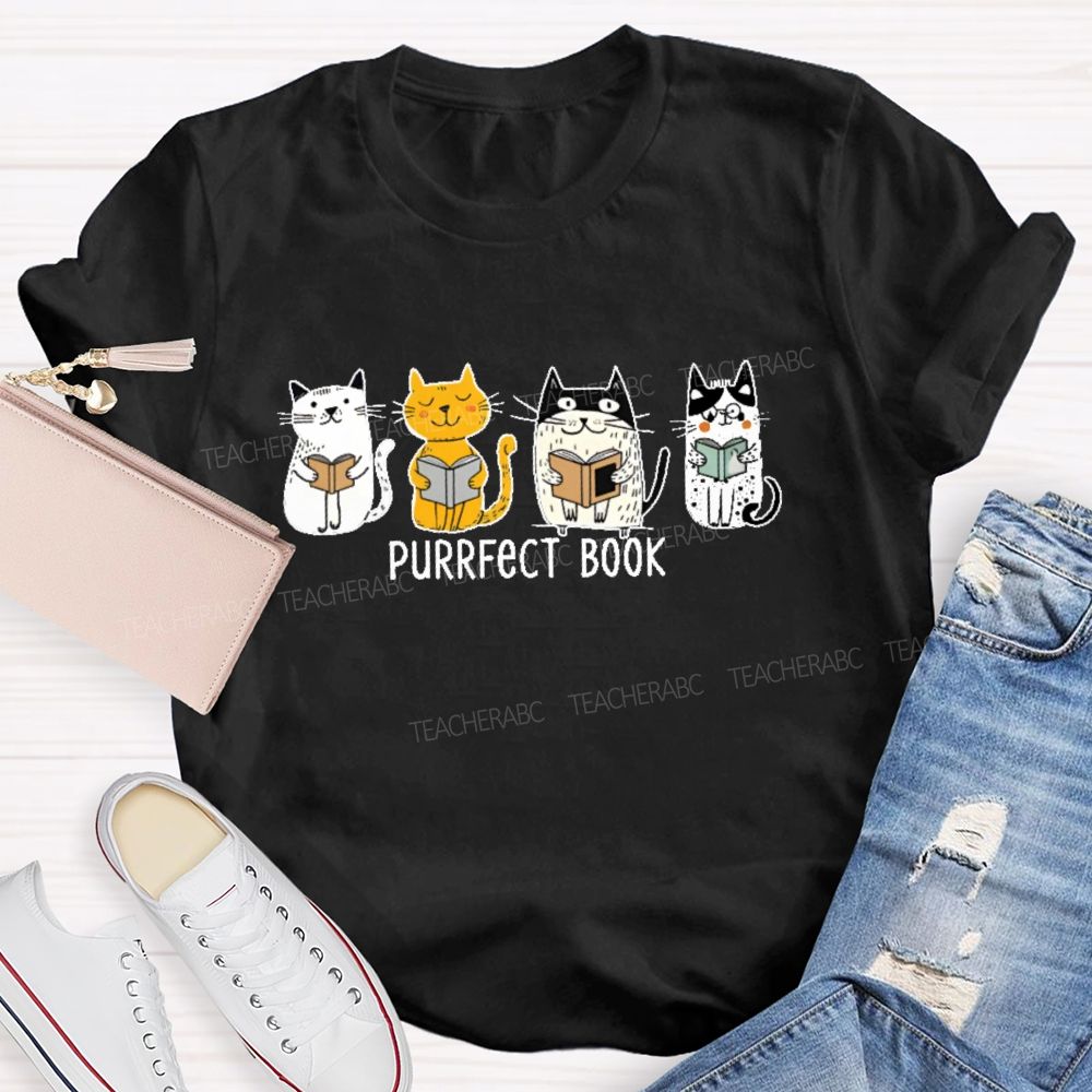 Purrfect Book  Teacher T-shirt