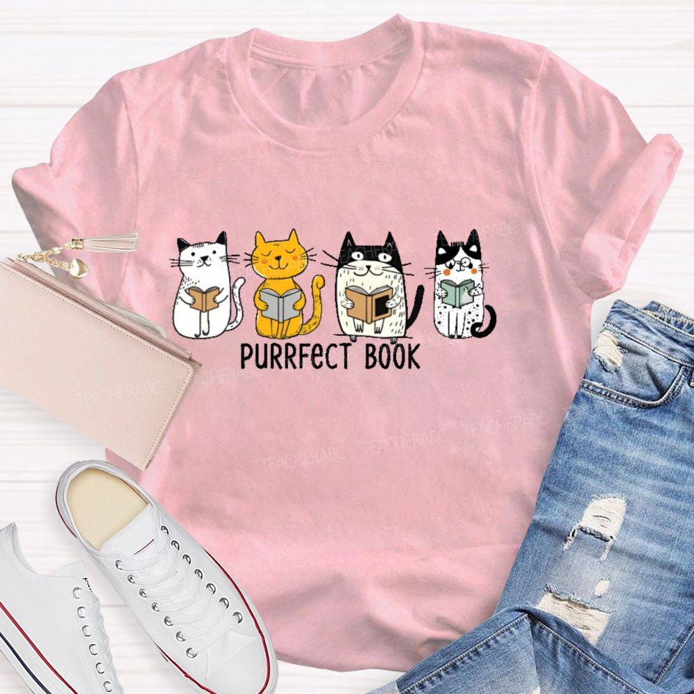 Purrfect Book  Teacher T-shirt