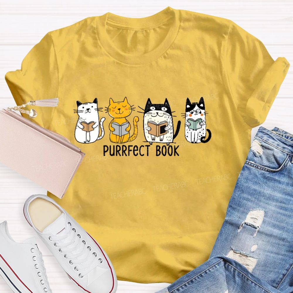 Purrfect Book  Teacher T-shirt