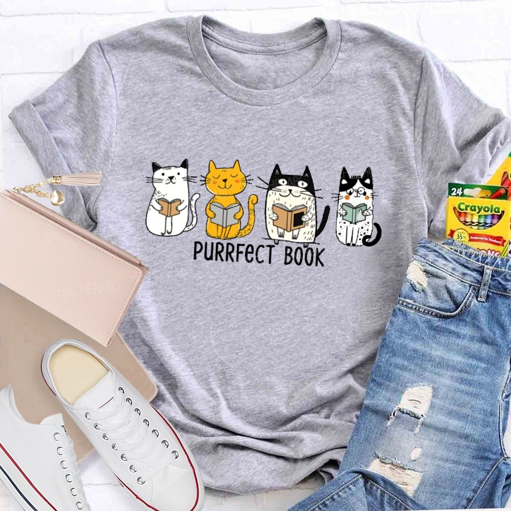 Purrfect Book  Teacher T-shirt