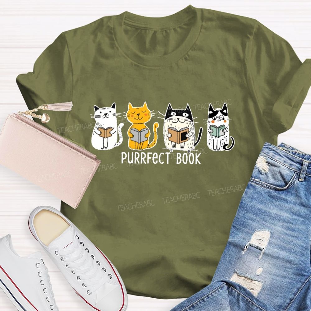 Purrfect Book  Teacher T-shirt