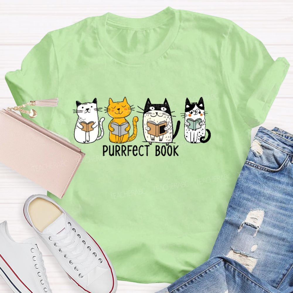 Purrfect Book  Teacher T-shirt