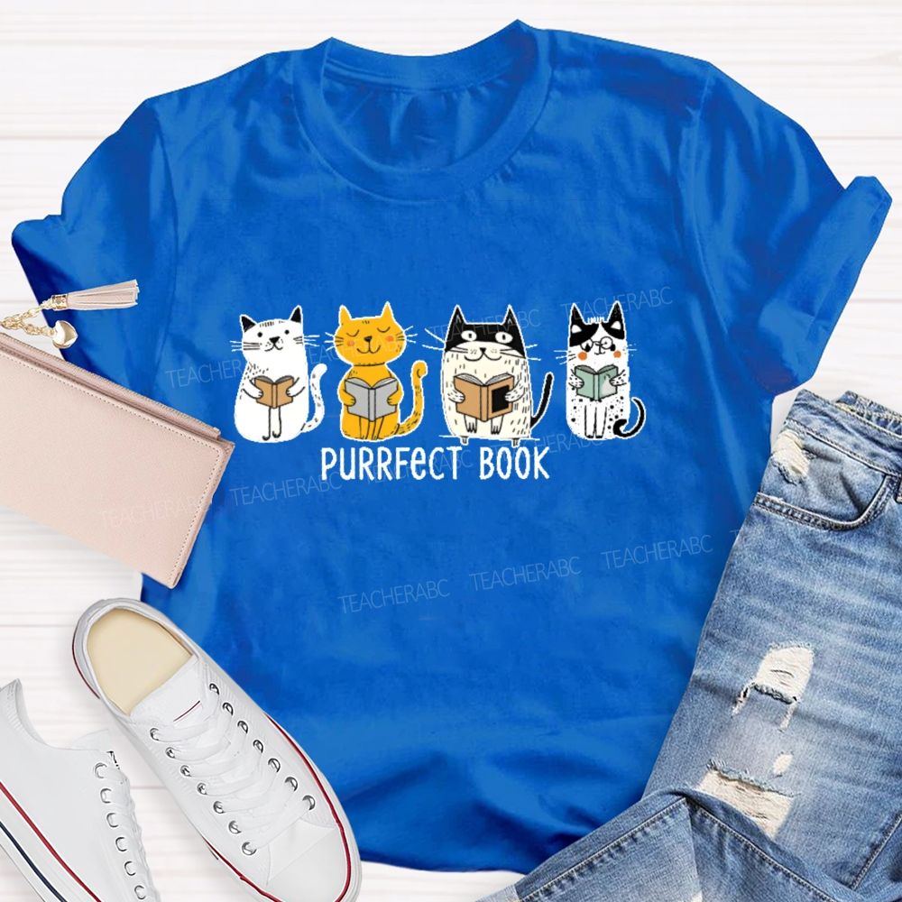 Purrfect Book  Teacher T-shirt