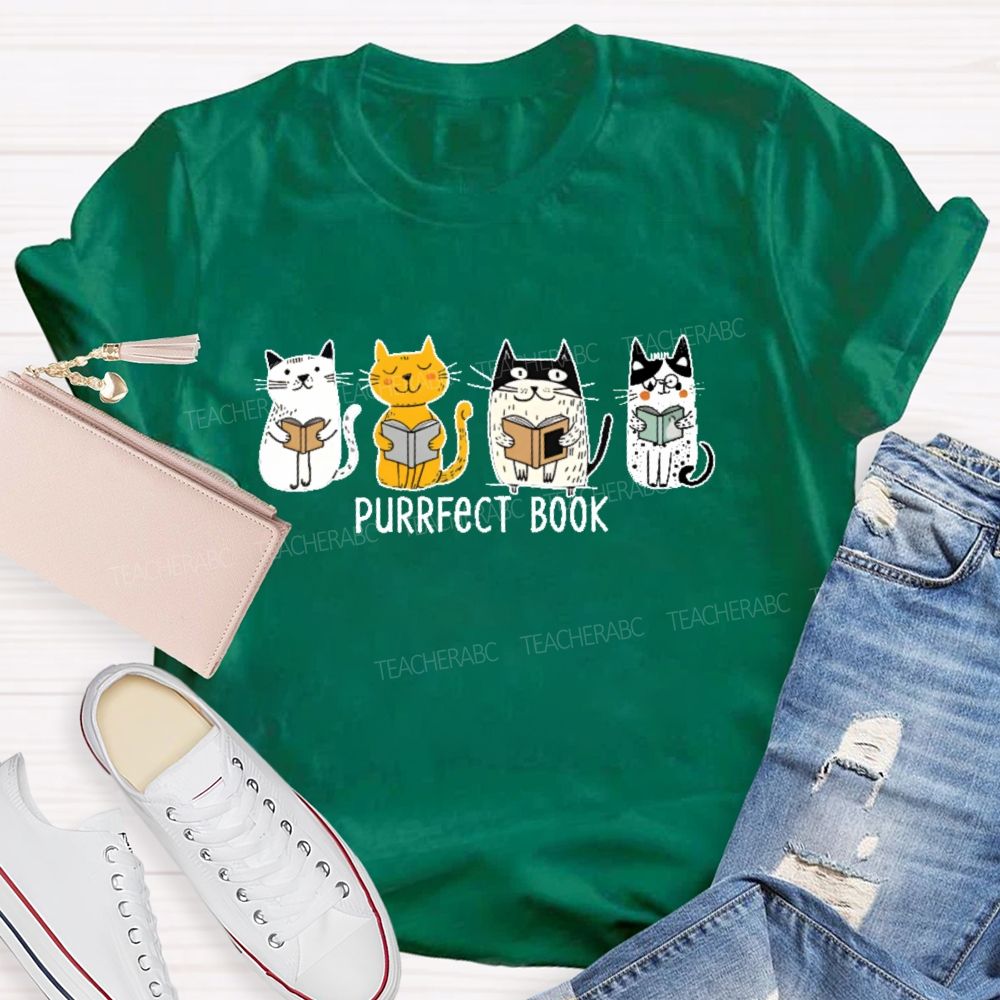 Purrfect Book  Teacher T-shirt