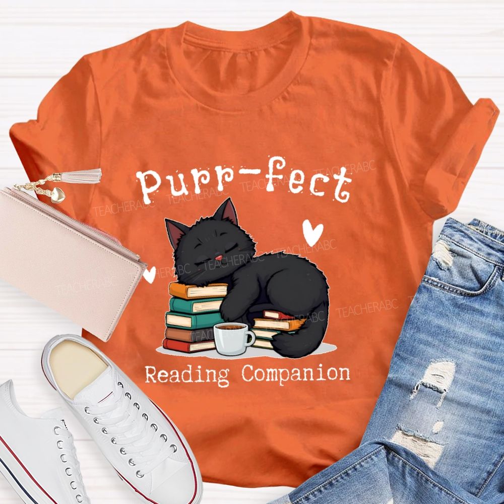 Purr-fect Reading Companion   Teacher T-shirt