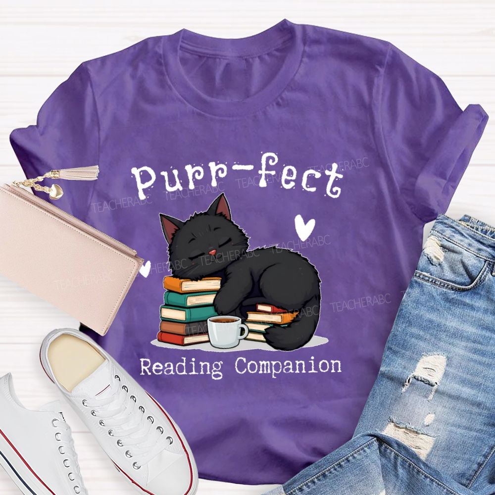 Purr-fect Reading Companion   Teacher T-shirt