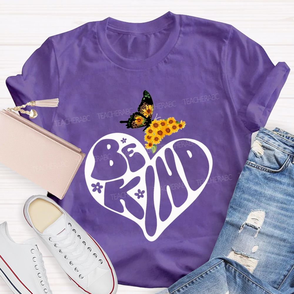 Be Kind As Beautiful As A Butterfly Teacher T-shirt