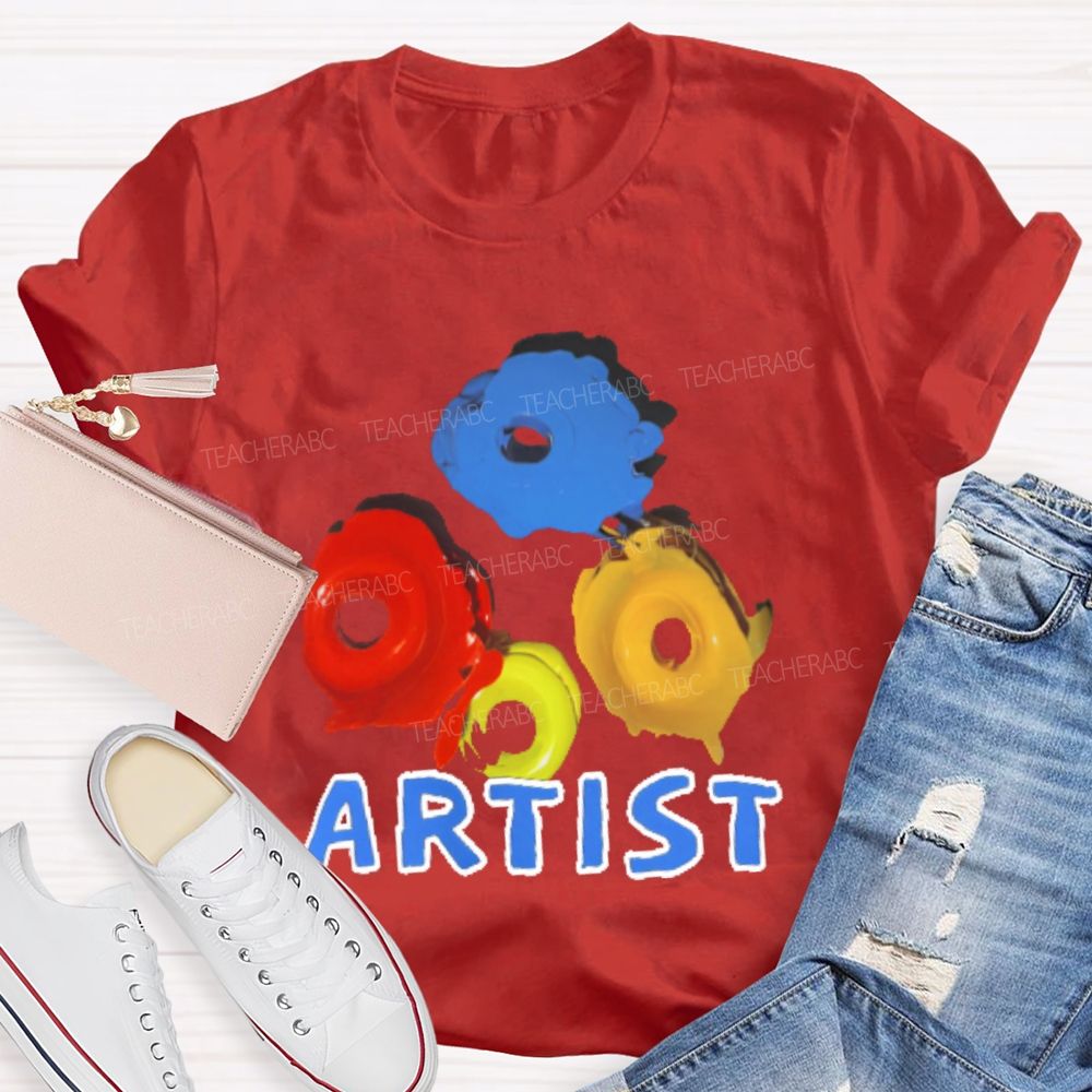 Artist Pigment Graphics  Teacher T-shirt