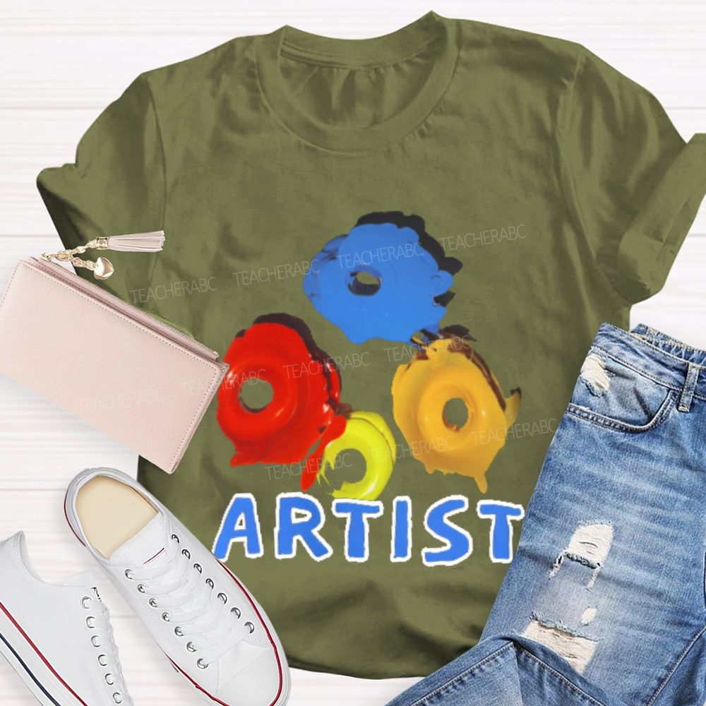 Artist Pigment Graphics  Teacher T-shirt