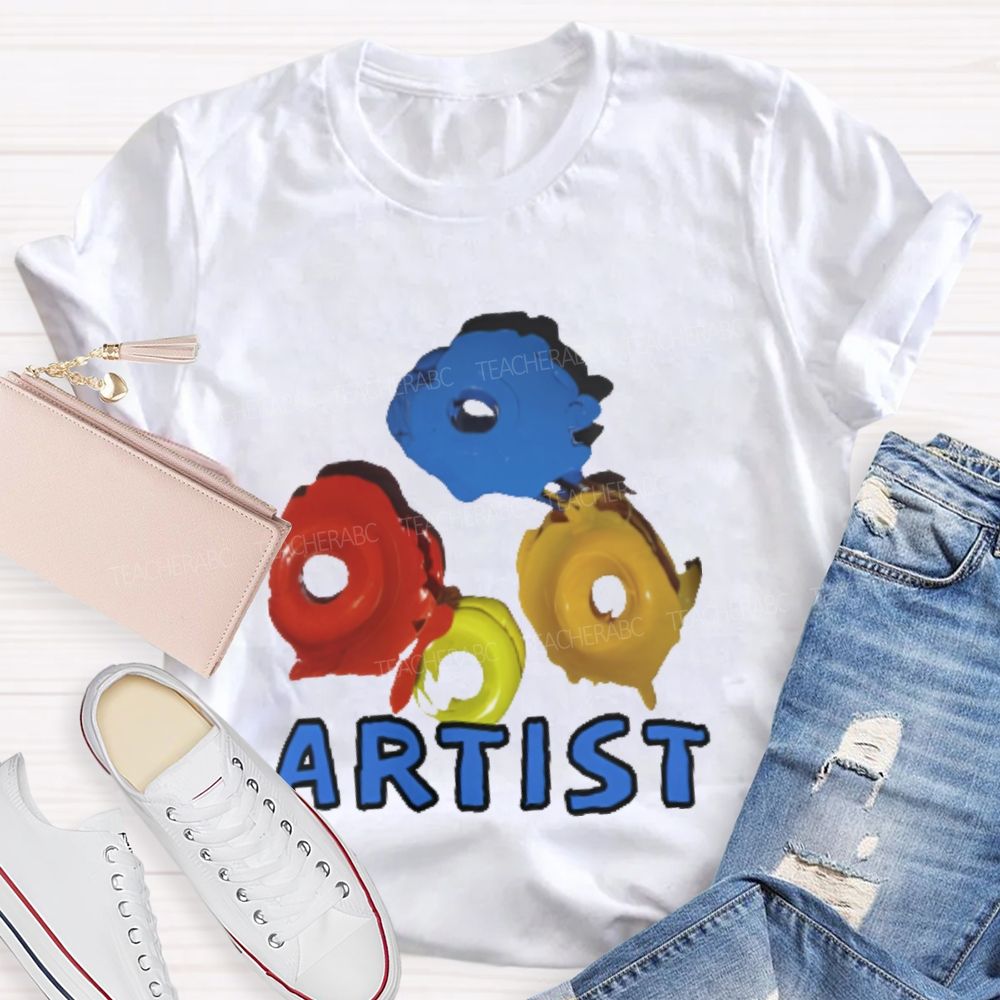 Artist Pigment Graphics  Teacher T-shirt