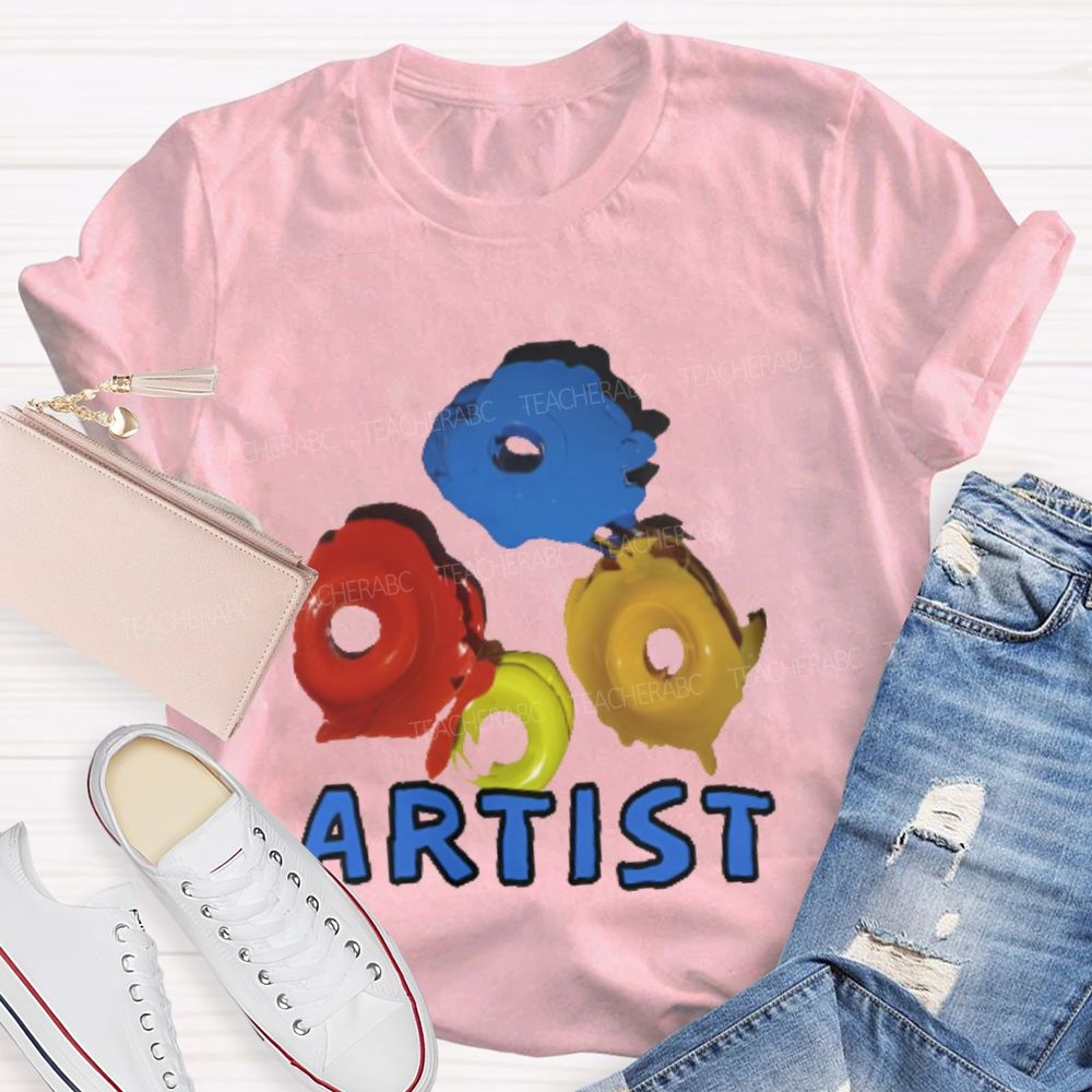 Artist Pigment Graphics  Teacher T-shirt