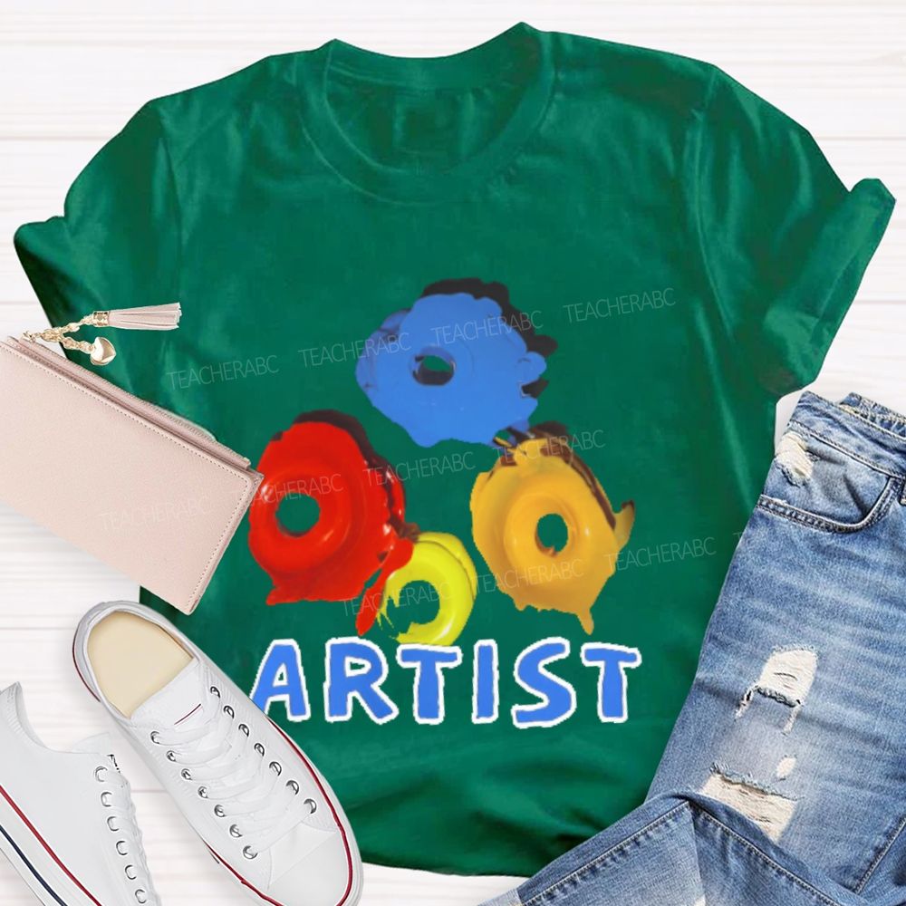 Artist Pigment Graphics  Teacher T-shirt