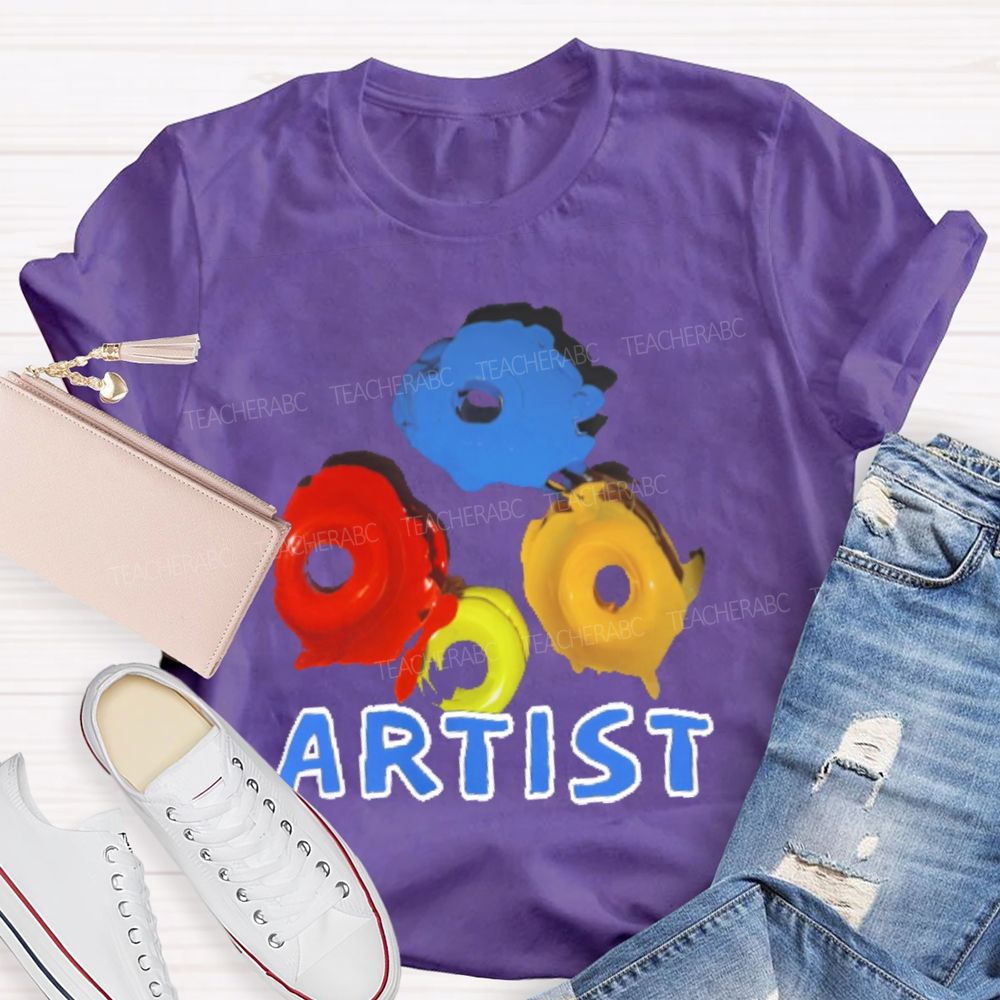 Artist Pigment Graphics  Teacher T-shirt