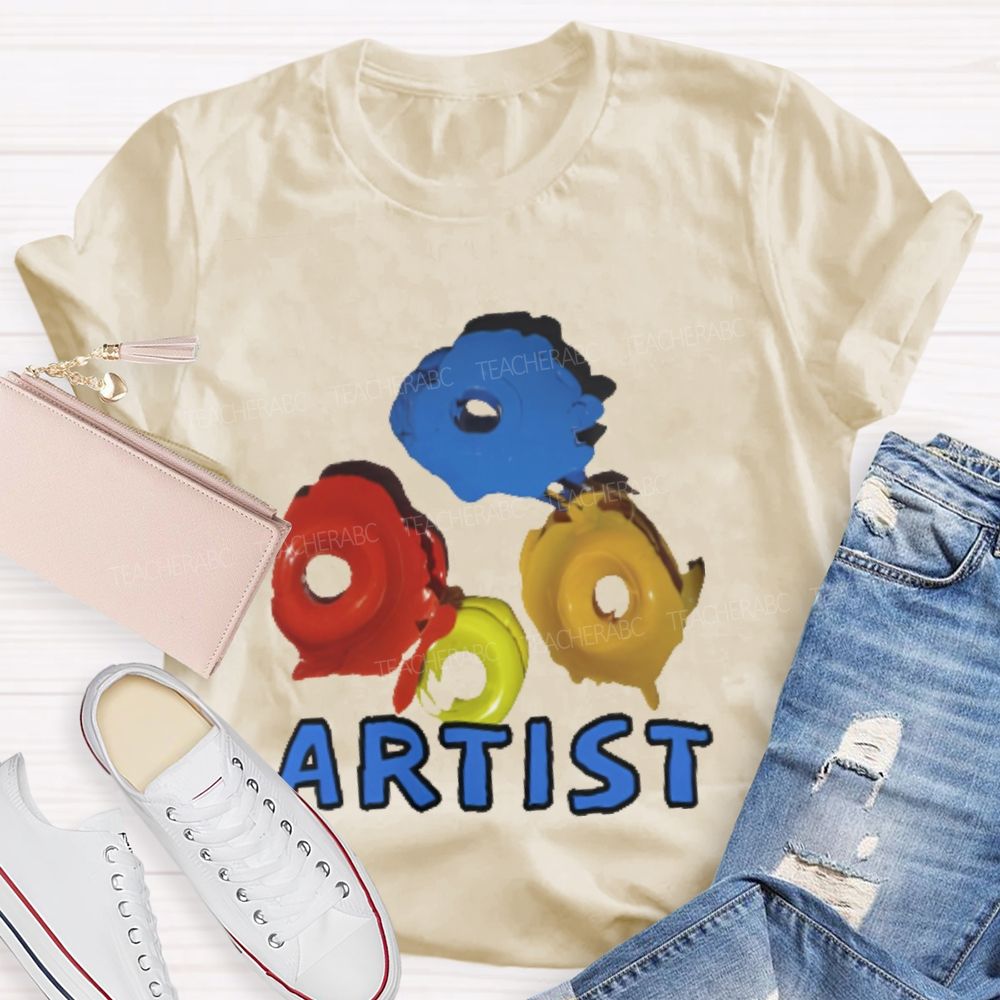 Artist Pigment Graphics  Teacher T-shirt