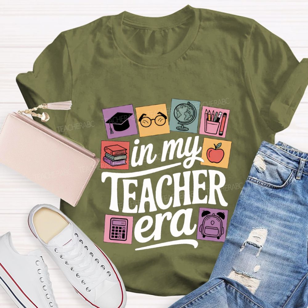 In My Teacher Era And Office Supplies Teacher T-shirt