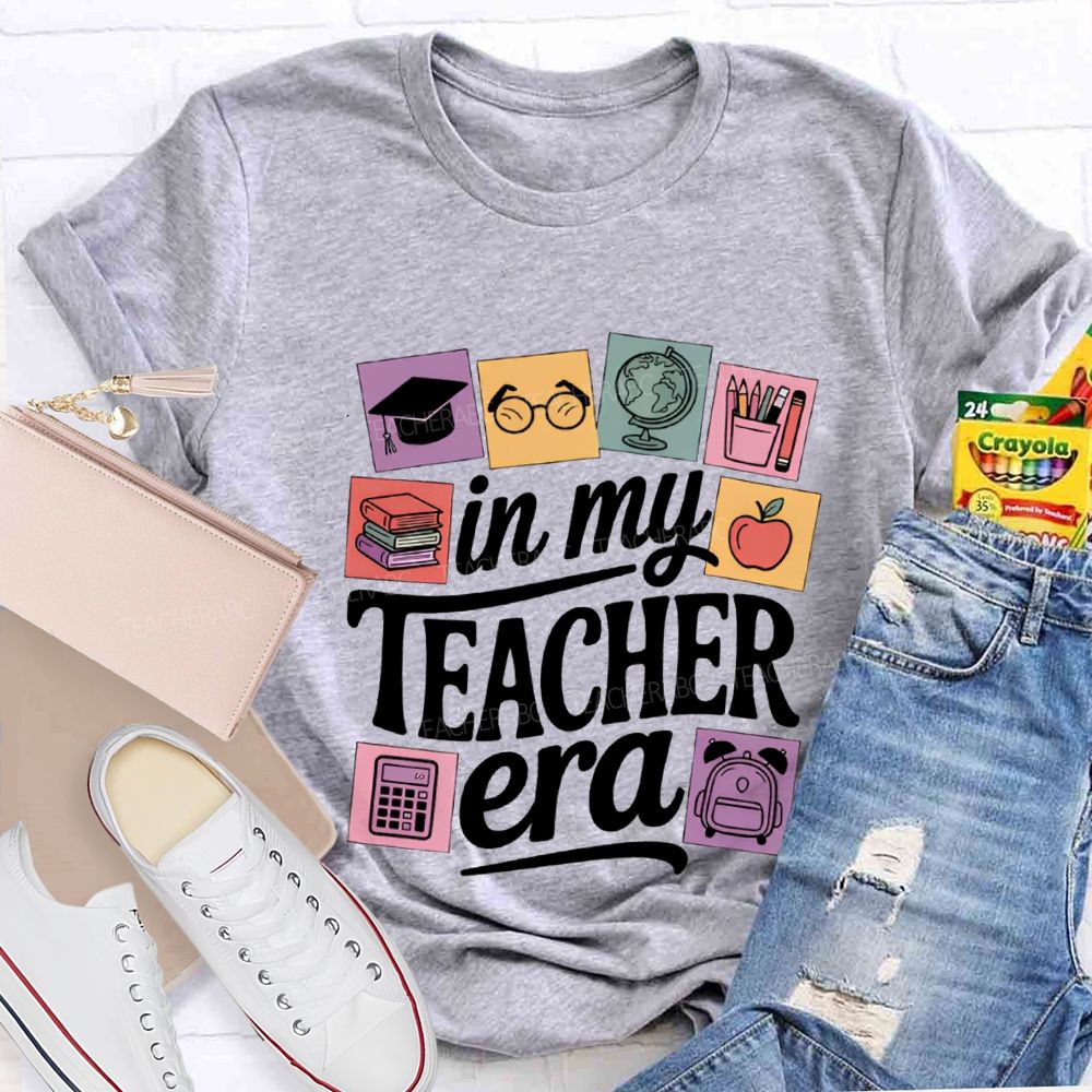 In My Teacher Era And Office Supplies Teacher T-shirt