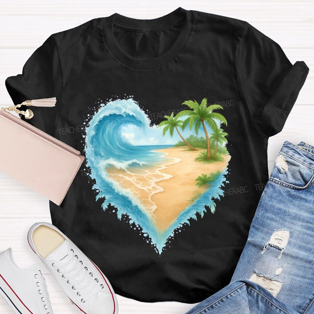 Love Summer Sunshine Beach Summer Break Teacher T-Shirt