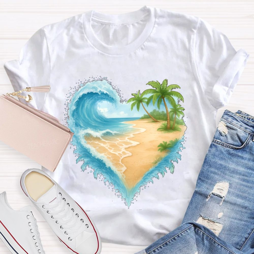 Love Summer Sunshine Beach Summer Break Teacher T-Shirt