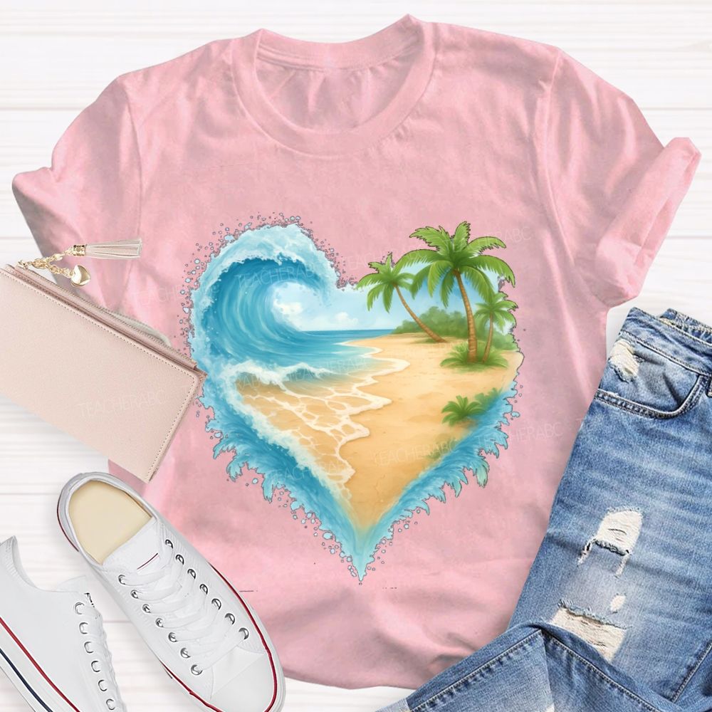 Love Summer Sunshine Beach Summer Break Teacher T-Shirt