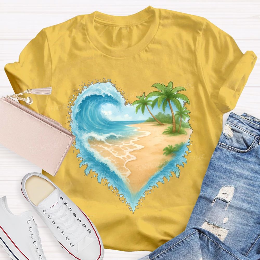Love Summer Sunshine Beach Summer Break Teacher T-Shirt