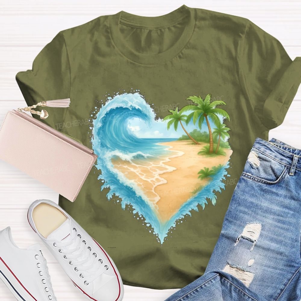 Love Summer Sunshine Beach Summer Break Teacher T-Shirt