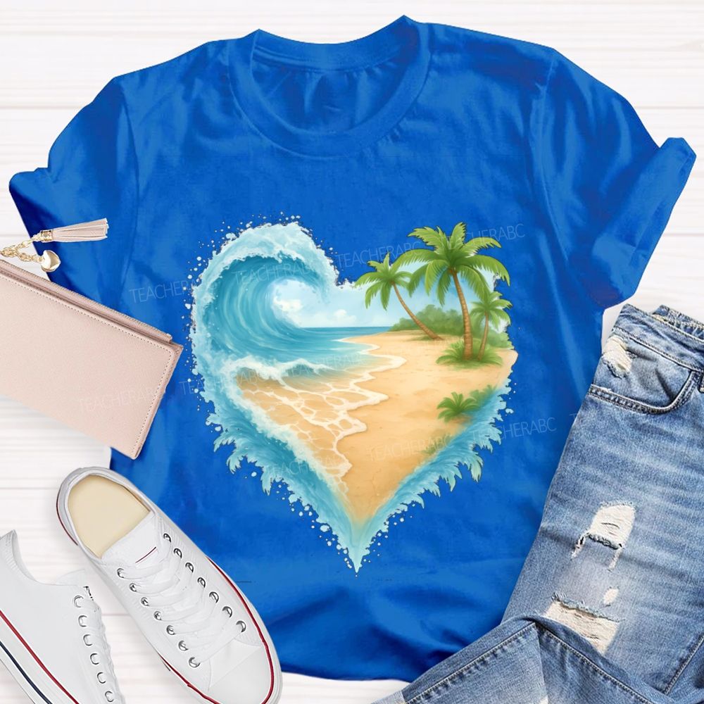 Love Summer Sunshine Beach Summer Break Teacher T-Shirt