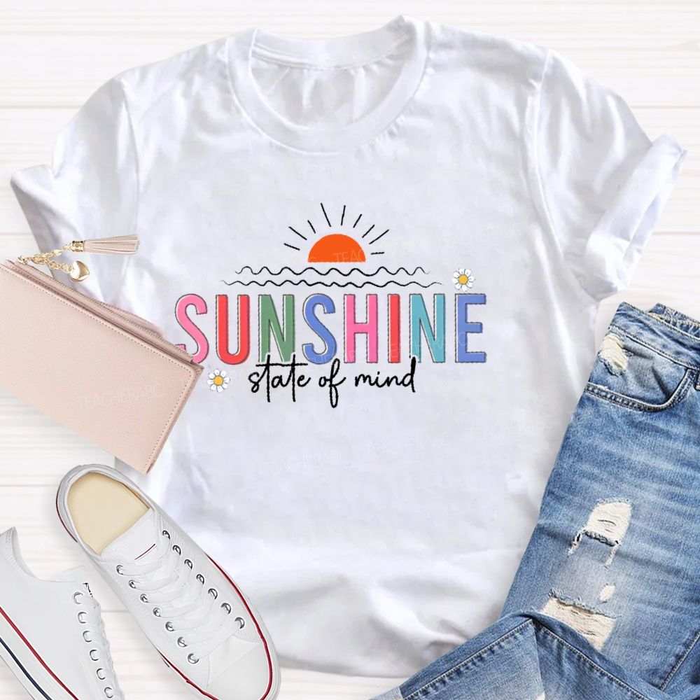 Sunshine State Of Mind  Graphic  Teacher T-shirt