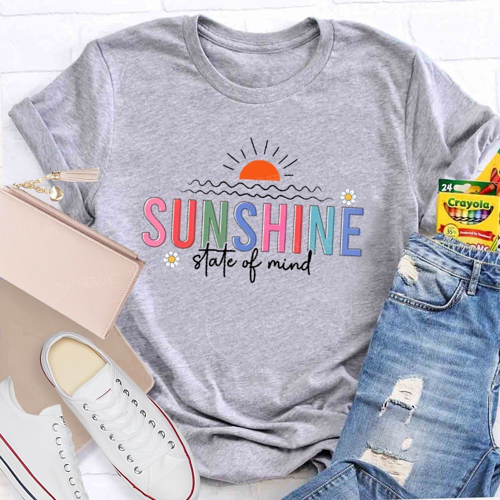 Sunshine State Of Mind  Graphic  Teacher T-shirt