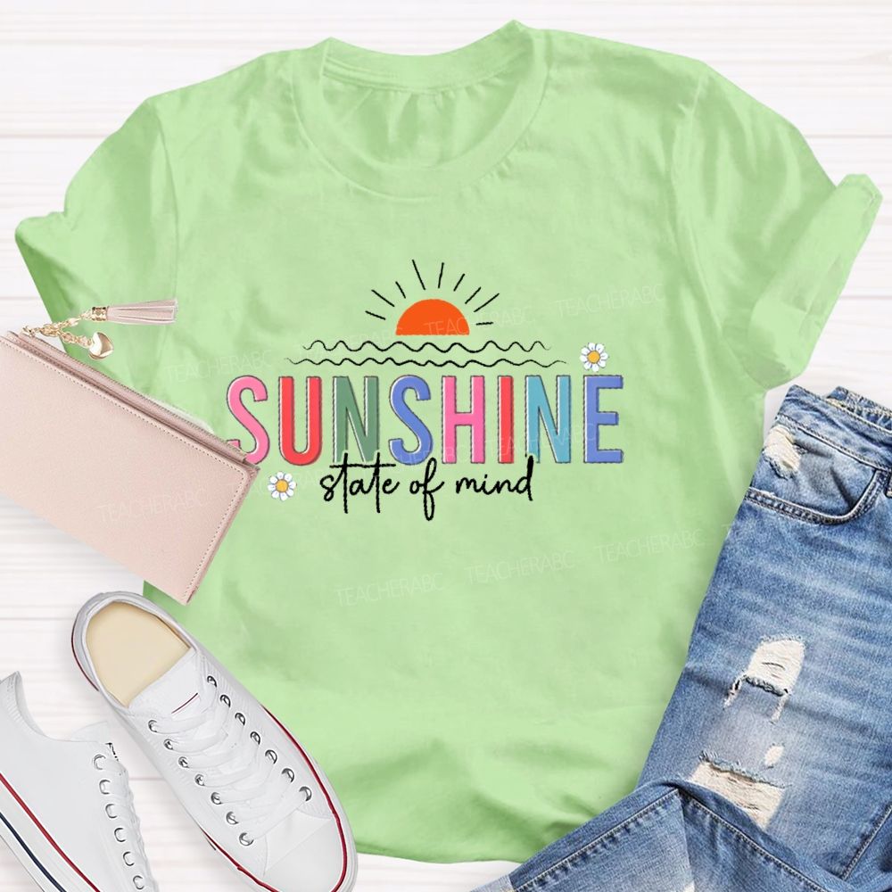Sunshine State Of Mind  Graphic  Teacher T-shirt