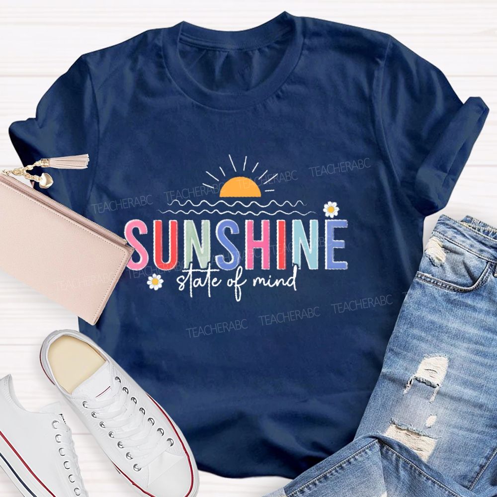 Sunshine State Of Mind  Graphic  Teacher T-shirt