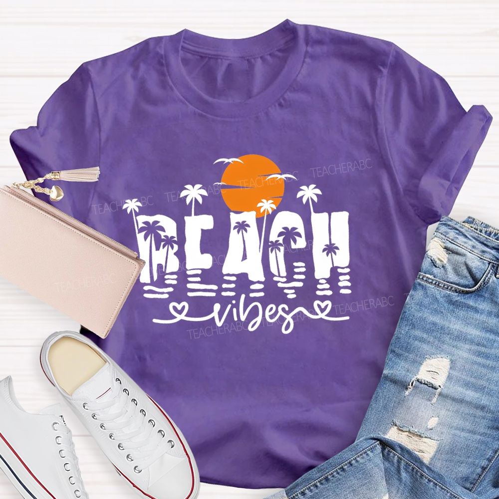 Beach Vibes Sunshine Teacher T-shirt