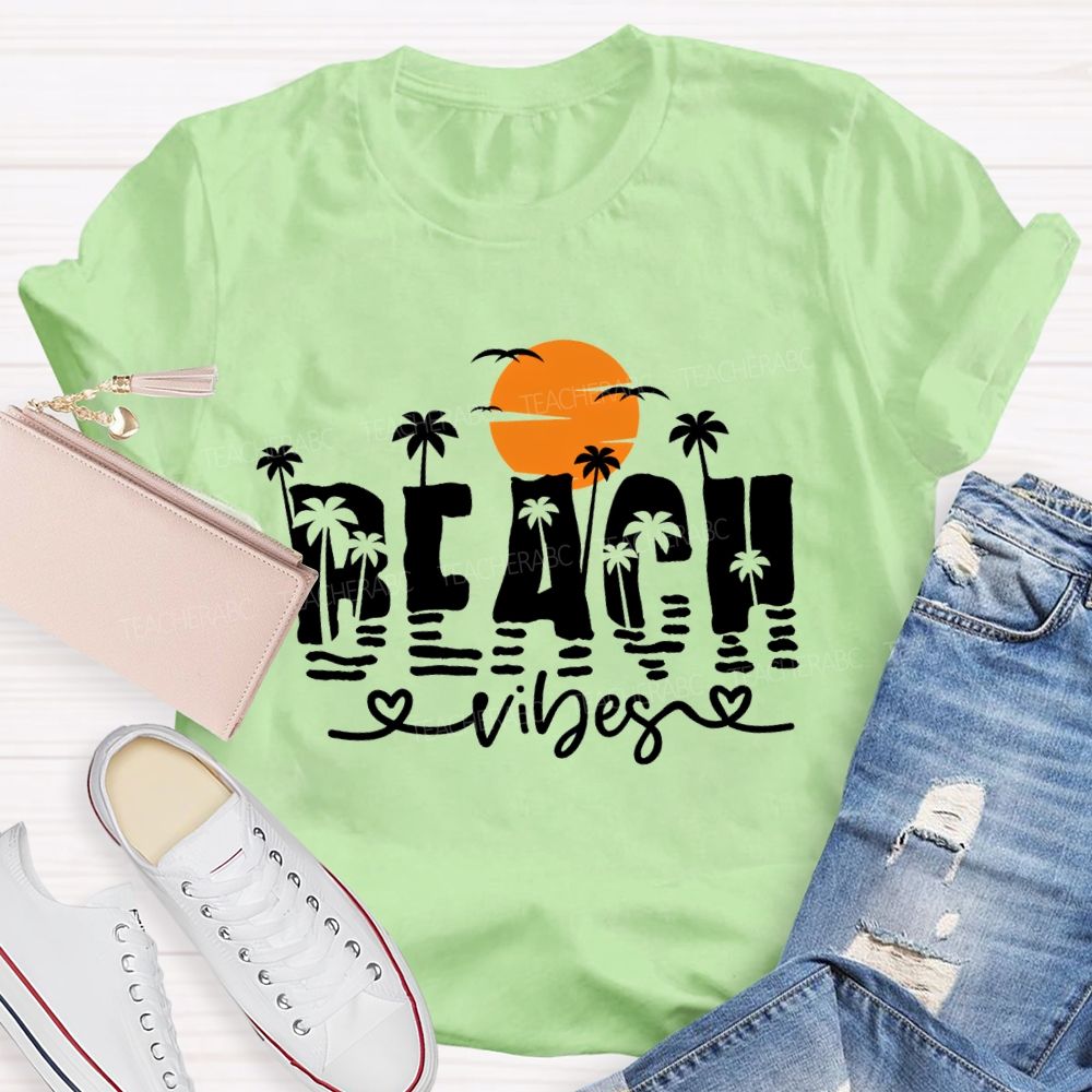 Beach Vibes Sunshine Teacher T-shirt