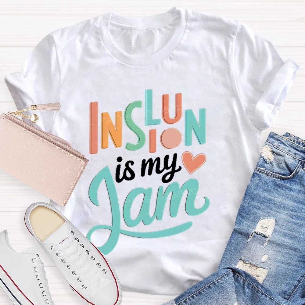 Inclusion Is My Jam  Letters  Teacher T-shirt