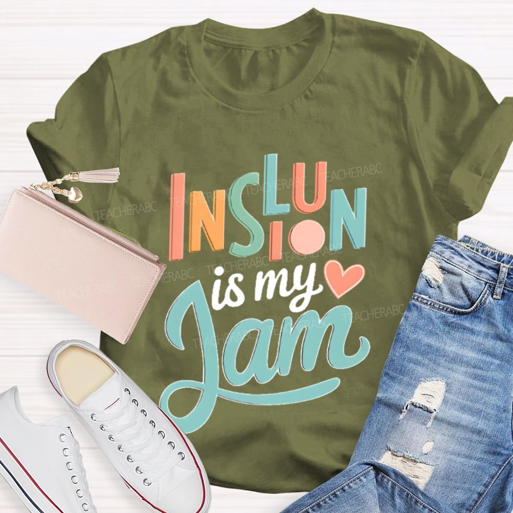 Inclusion Is My Jam  Letters  Teacher T-shirt