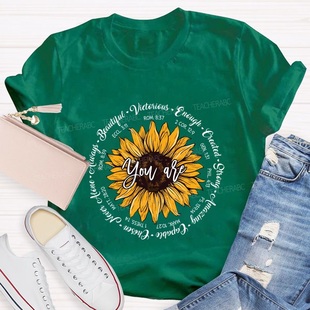 You Are Beautiful Victorious Enough Created Amazing Chosen Teacher T-shirt