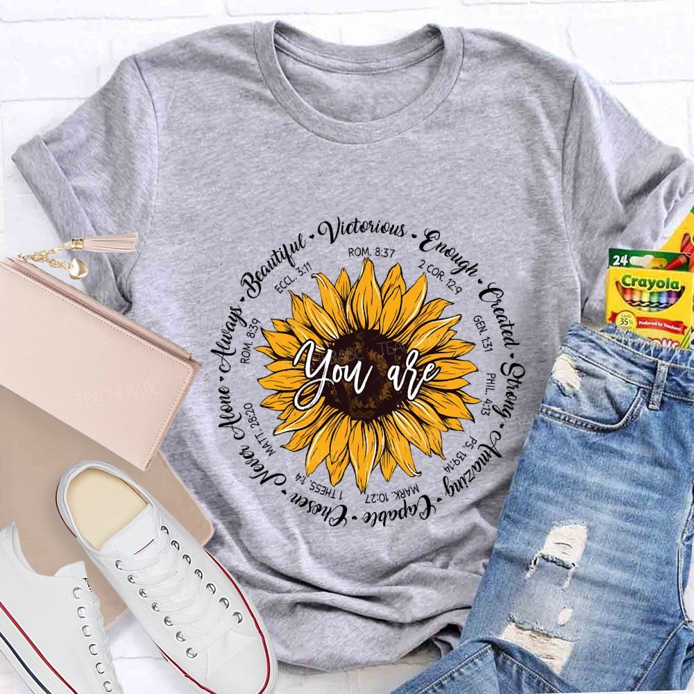 You Are Beautiful Victorious Enough Created Amazing Chosen Teacher T-shirt
