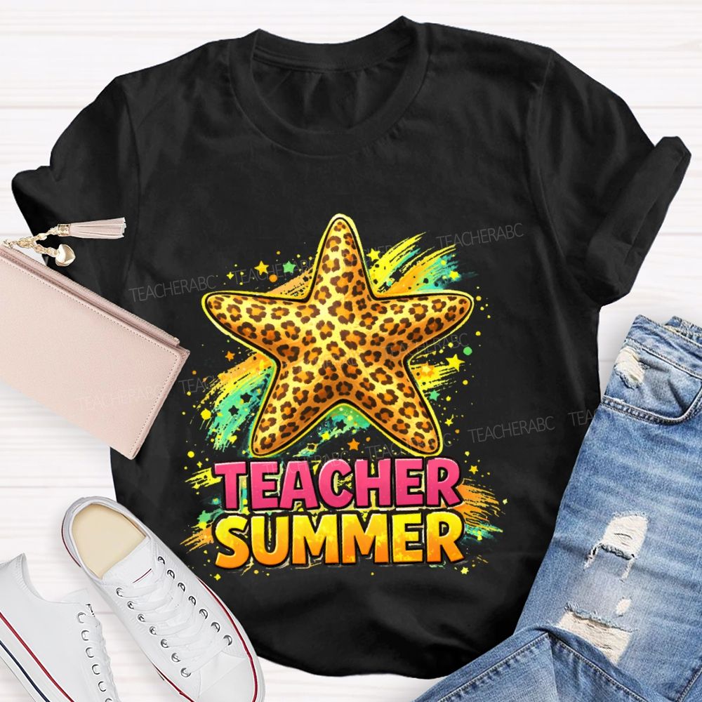 Teacher Summer Starfish  Teacher T-shirt