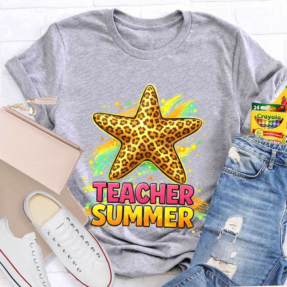Teacher Summer Starfish  Teacher T-shirt